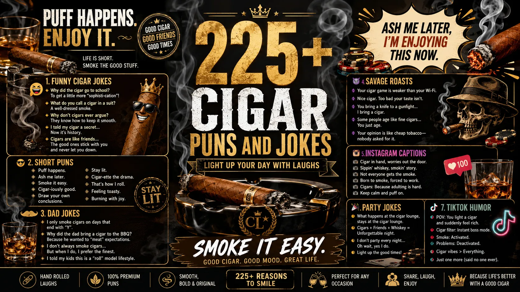 Cigar Puns and Jokes