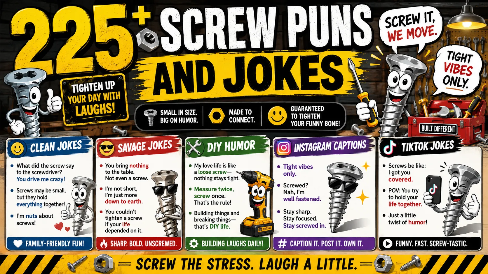 Screw Puns and Jokes